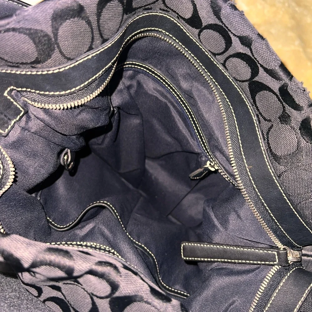 *vintage* Coach Large Black Tote - Picture 4 of 5